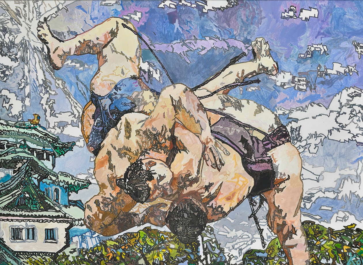 真夏の名古屋城の鯱鉾