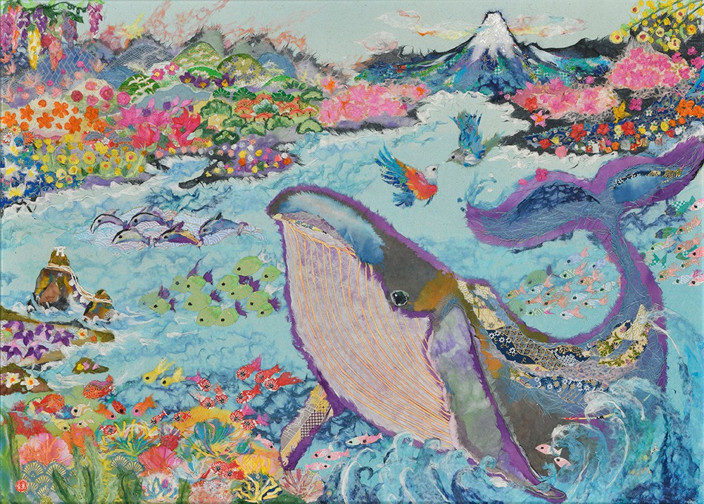 二見ヶ浦から遥かに望む美しい富士